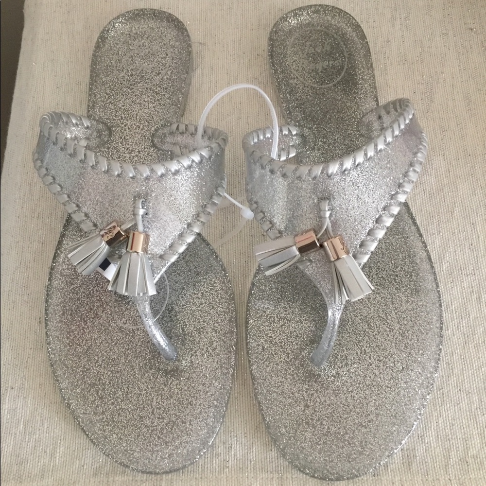 Jack Rogers silver sandals 8
